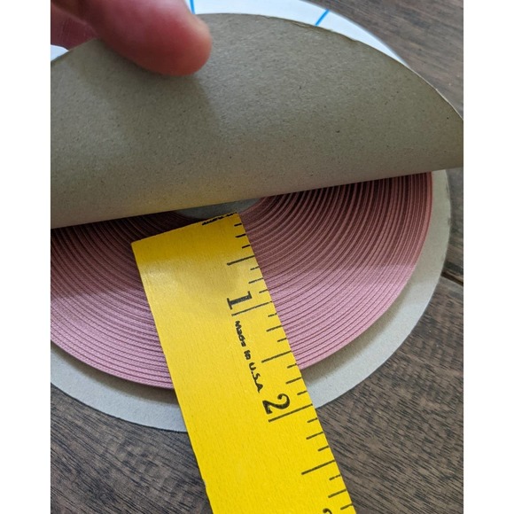 3/$20 Was 36 yards double face pink satin ribbon made in japan woven edge - Picture 2 of 4